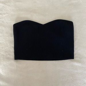 Ribbed sleeveless tube top